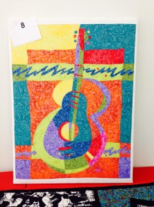 Debbie's abstract guitar canvas