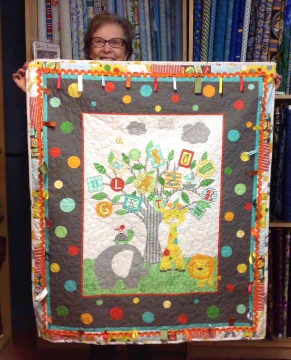 Pat nailed her version of the kid's quilt kit